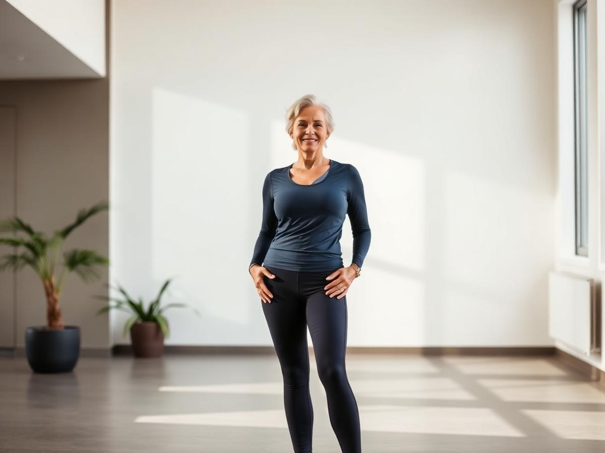 Woman feeling energized after starting hormone replacement therapy